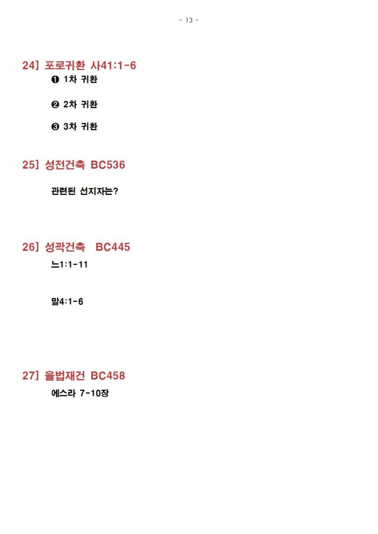 성경파노라마 제10강